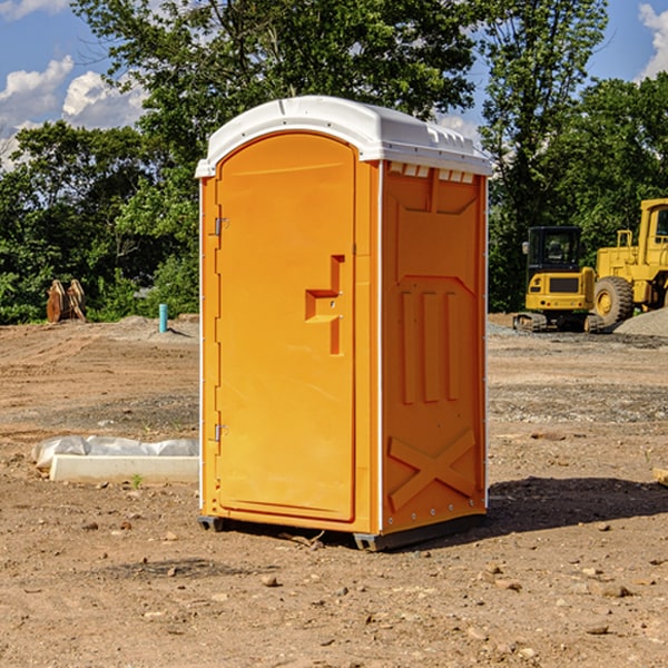 how often are the portable restrooms cleaned and serviced during a rental period in Hilmar CA